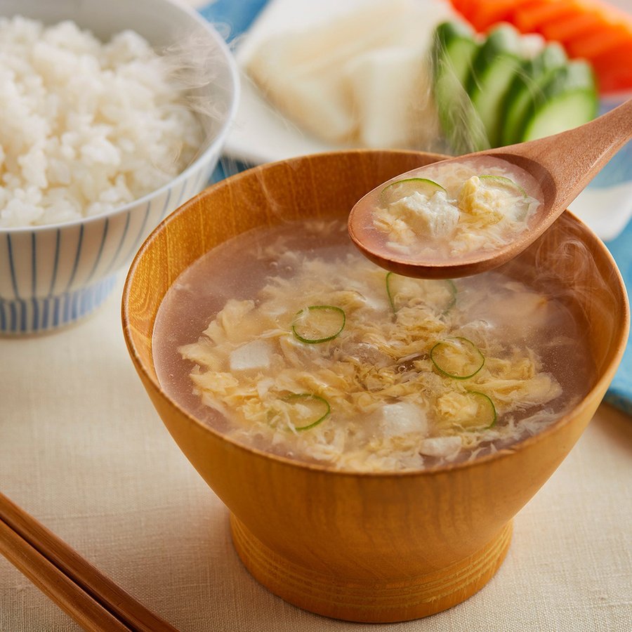 フリーズドライ　JAPAN-BRAND　10食セット]博多華味鳥　FUN　トリゼンフーズ　水たき卵スープ　6.1g×10袋　–