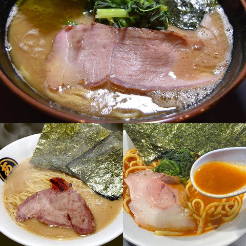 [計6食セット]家系らーめん あくた川の箱舟バラエティセット(箱舟・燻とん・赤たがわ) 各2食