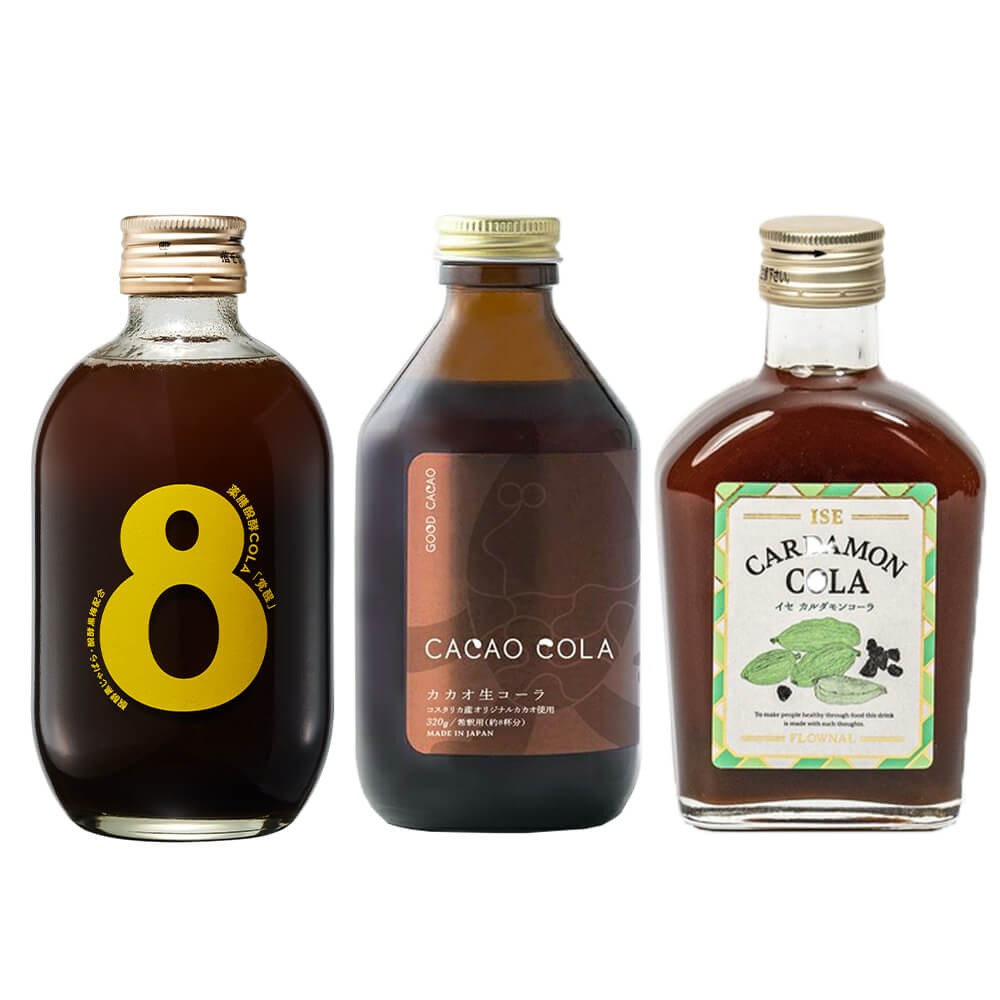 コーラ【Ｌ完売品】tacica ”CRUSH AND CREATE”コーチ クラフトコーラ3種セット 8cco薬膳醗酵コーラ「覚醒」/カカオ生コーラ