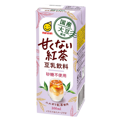 マルサンアイ 国産大豆使用 豆乳飲料 甘くない紅茶 200ml×48本