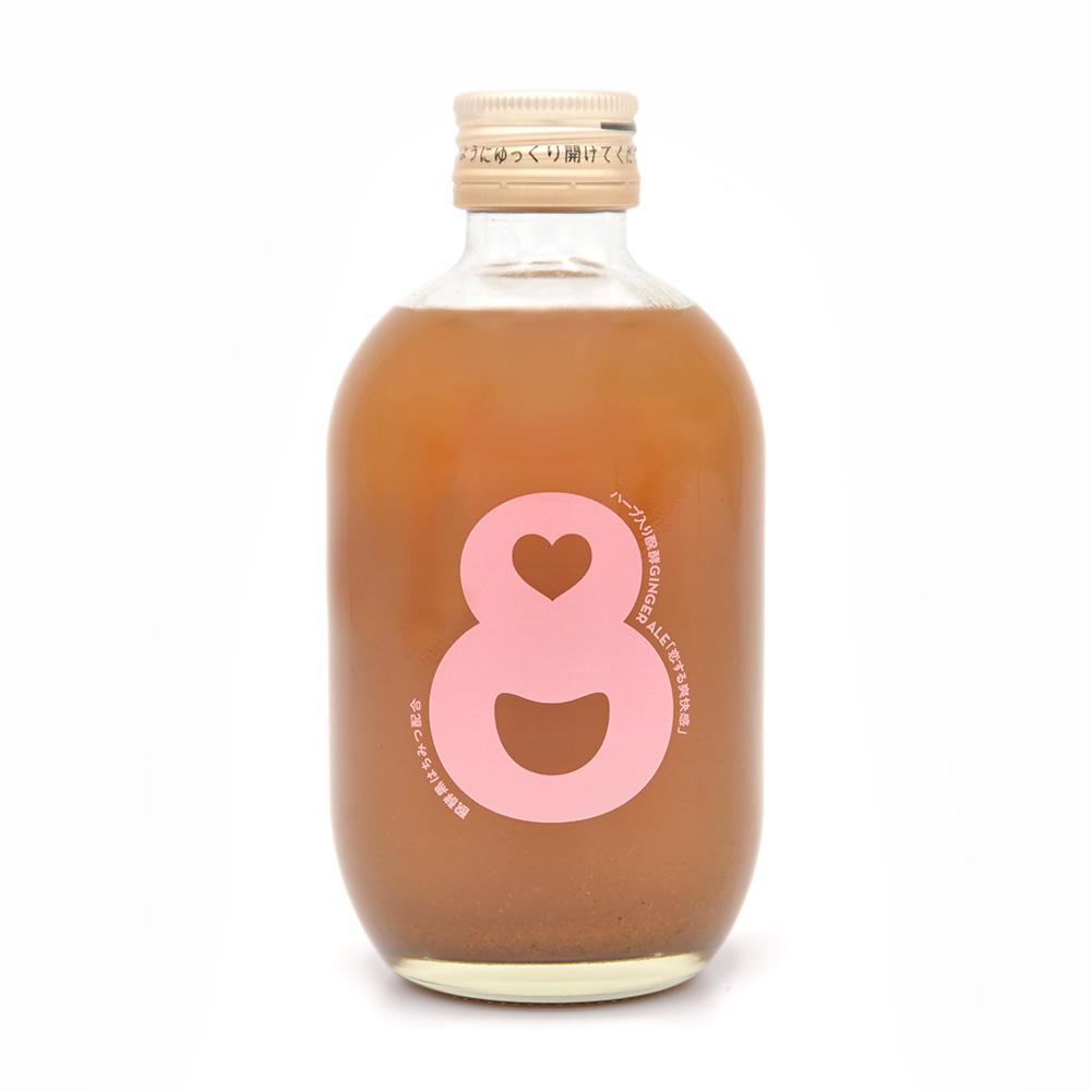 8cco ハーブ入り醗酵ジンジャーエール「恋する爽快感」300ml×1本(15杯