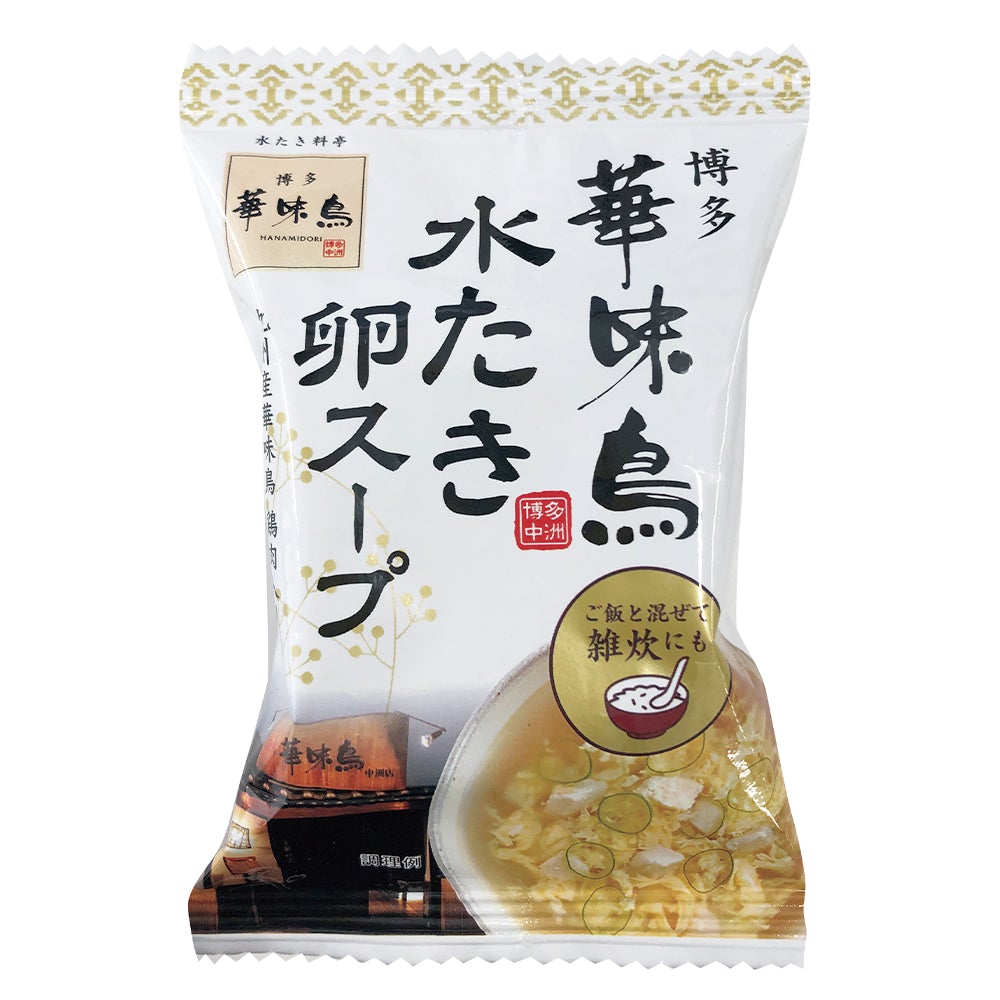 JAPAN-BRAND　–　フリーズドライ　水たき卵スープ　トリゼンフーズ　FUN　[10食セット]博多華味鳥　6.1g×10袋