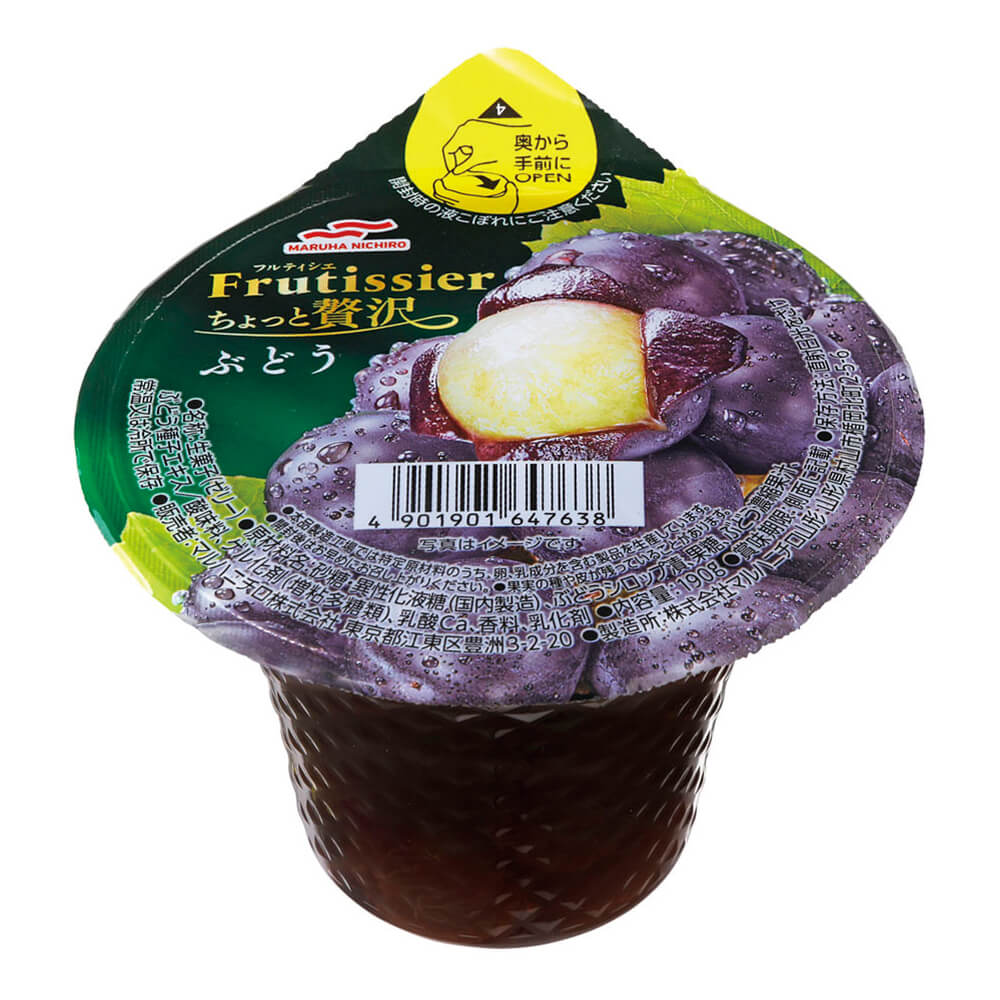 18個セット]マルハニチロ フルティシエ ちょっと贅沢 ぶどう 190g 1個