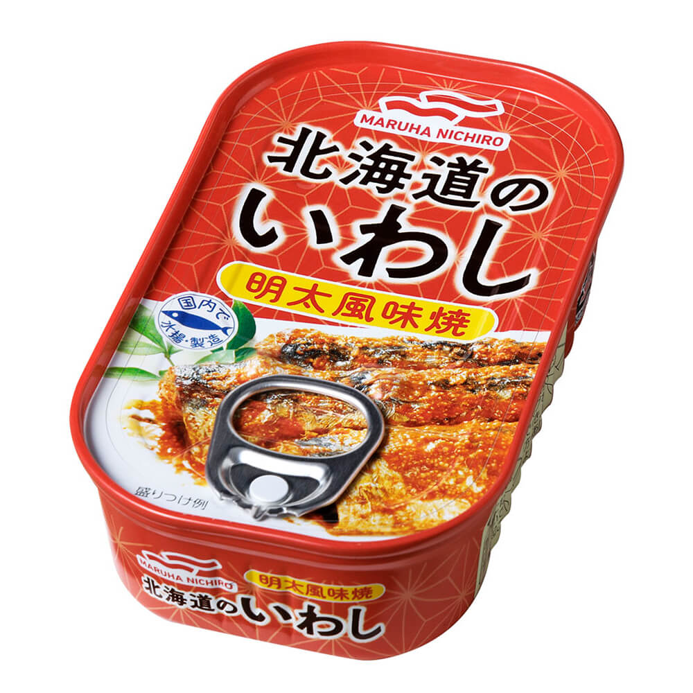 JAPAN-BRAND　FUN　85g×30缶　1缶193円]マルハニチロ　缶詰　明太風味焼　北海道のいわし　–