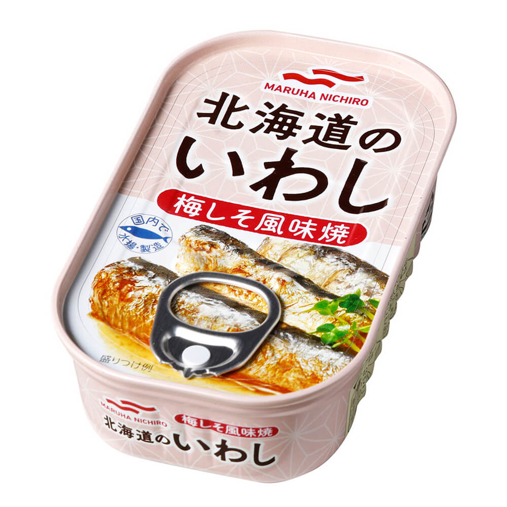 1缶195円]マルハニチロ 北海道のいわし 梅しそ風味焼 缶詰 85g×60缶