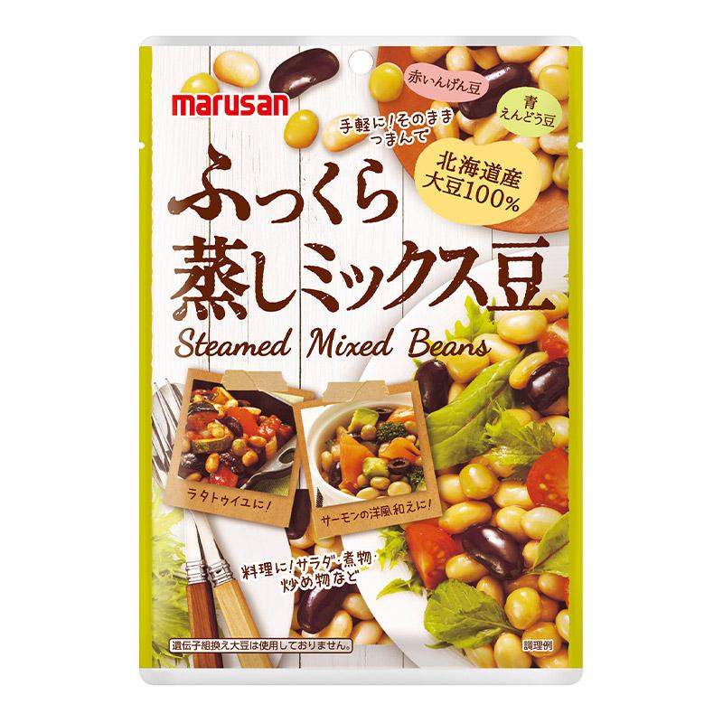 –　JAPAN-BRAND　10袋入/1袋174円]マルサンアイ　ふっくら蒸しミックス豆80g　FUN