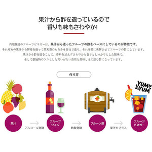 [1L×3本]フルーツビネガー 黒酢と果実の酢 希釈タイプ 内堀醸造